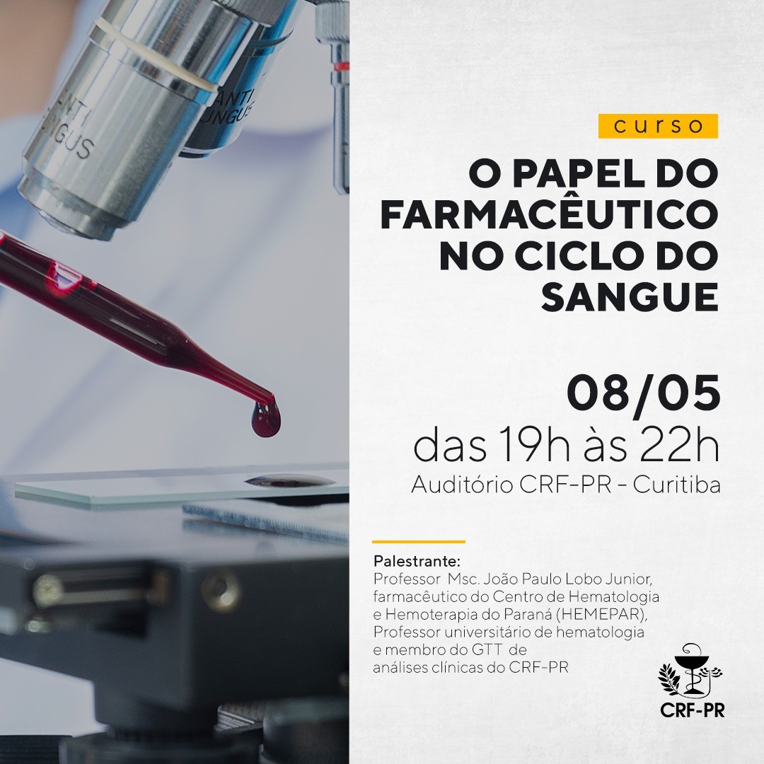 Curso O Papel do Farmacêutico no Ciclo do Sangue em Curitiba/PR