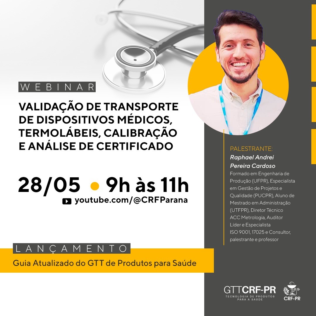 Webinar: Validação de transporte de dispositivos médicos, termolábeis, calibração e análise de certificado